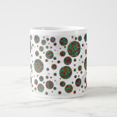 Giraffe Brown en Blauwgroen print Grote Koffiekop (Voorkant)