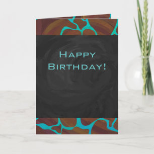 Giraffe Brown en Blauwgroen print Kaart