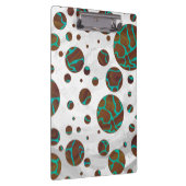 Giraffe Brown en Blauwgroen print Klembord (Rechts)