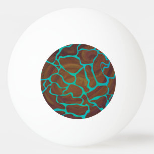 Giraffe Brown en Blauwgroen print Pingpongballen