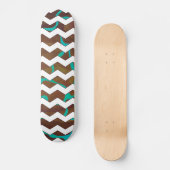 Giraffe Brown en Blauwgroen print Skateboard (Voorkant)
