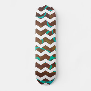 Giraffe Brown en Blauwgroen print Skateboard