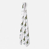 Giraffe Brown en Blauwgroen print Stropdas (Achterkant)