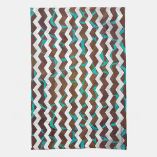 Giraffe Brown en Blauwgroen print Theedoek