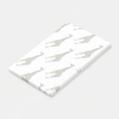 Giraffe Brown en Blauwgroen Siloette Post-it® Notes (Schuin)