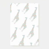 Giraffe Brown en Blauwgroen Siloette Post-it® Notes (Voorkant)