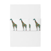 Giraffe Brown en Blauwgroen Siloette Uitnodigingen Wikkel (Achterkant Voorbeeld)
