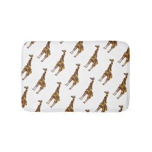 Giraffe Brown en Geel Silhouette Badmat