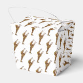 Giraffe Brown en Geel Silhouette Bedankdoosjes (Achterkant)