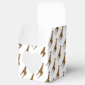 Giraffe Brown en Geel Silhouette Bedankdoosjes (Geopend)
