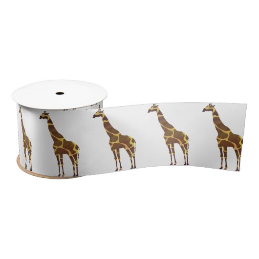 Giraffe Brown en Geel Silhouette Lint (Spoel)