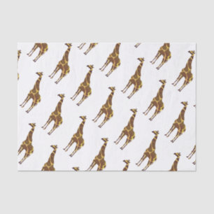 Giraffe Brown en Geel Silhouette Tissuepapier