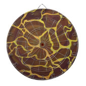 Giraffe Brown en Yellow Print Dartbord (Voorkant)
