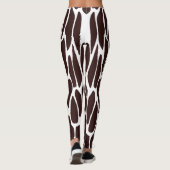 Giraffe Brown et blanche Imprimer Leggings Motifs (Dos)