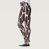 Giraffe Brown et blanche Imprimer Leggings Motifs (Gauche)