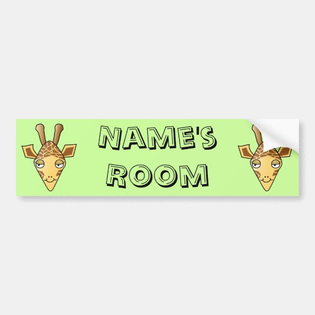 Giraffe Bumpersticker (Voorkant)