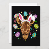 Giraffe Bunny Easter Egg Lover Funny Giraffe Kaart (Voorkant / Achterkant)