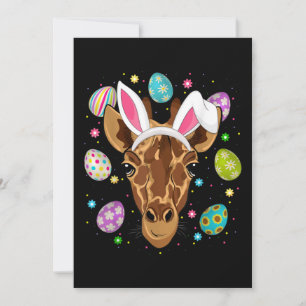 Giraffe Bunny Easter Egg Lover Funny Giraffe Kaart