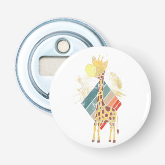 Giraffe Button Fles Opener met magneet