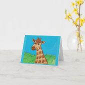 Giraffe by Joel Anderson Small greeting card Kaart (Gele Bloem)