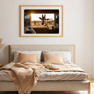 Giraffe Cadeau voor Dierenliefhebbers Poster