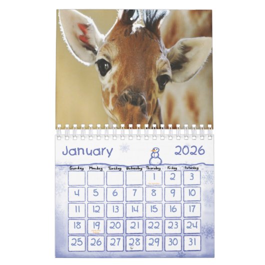 Giraffe Calendrier 2020 (Jan 2026)