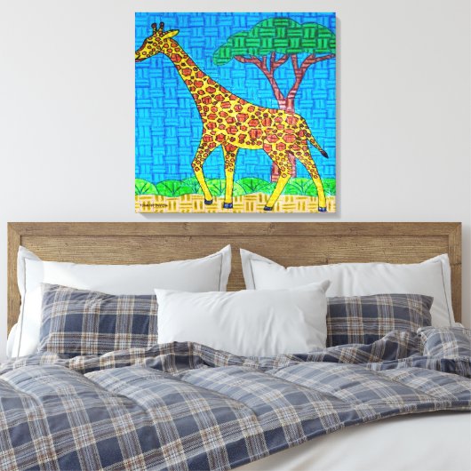 Giraffe - Canvas (Insitu (Slaapkamer))