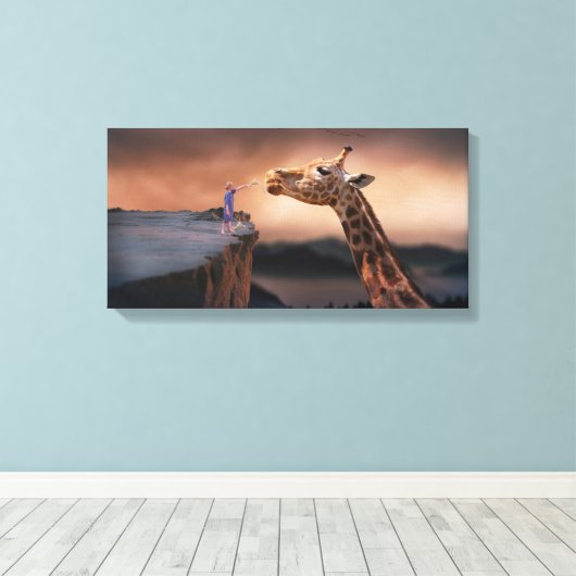 Giraffe Canvas Afdruk (Insitu (Houten vloer))