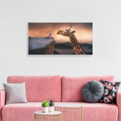 Giraffe Canvas Afdruk (Insitu (Woonkamer))