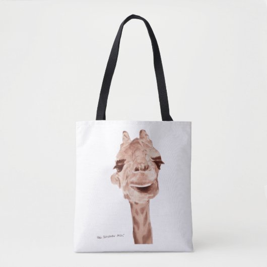 Giraffe Canvas Bag Draagtas (Voorkant)