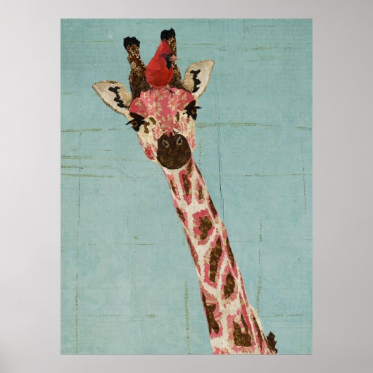 GIRAFFE & CARDINAL POSTER (Voorkant)