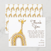 Giraffe Carte de remerciements (Devant / Derrière)