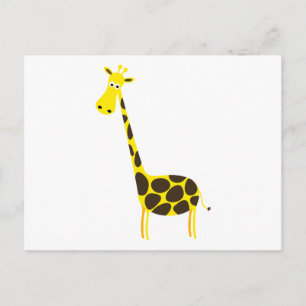 Giraffe cartoon briefkaart