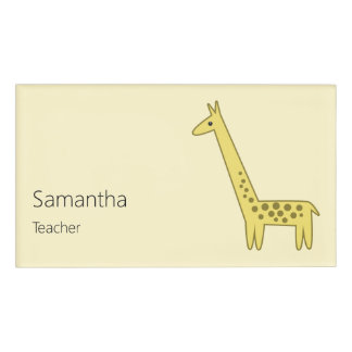 Giraffe Cartoon Naambadge