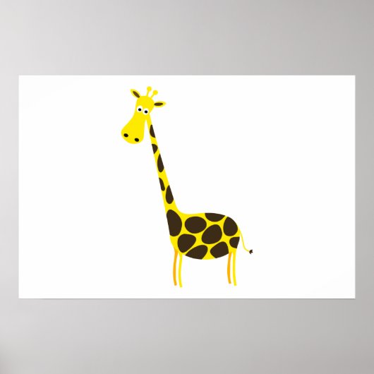 Giraffe cartoon poster (Voorkant)