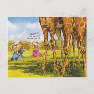 Giraffe cartoons voor kinderen briefkaart
