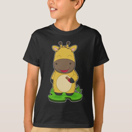 Giraffe Chocoladereep T-shirt (Voorkant)