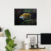 Giraffe Cichlid Poster (Thuiskantoor)