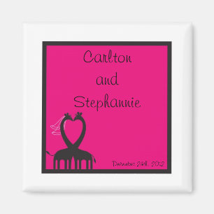 Giraffe Coeur Mariage Magnet Favoriser