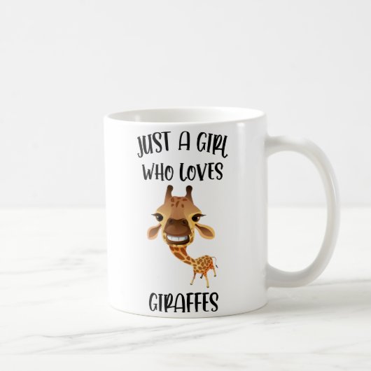 Giraffe Coffee Mok, gewoon een meisje dat van Gira Koffiemok (Rechts)