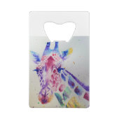 Giraffe colorée Animal Aquarelle Art Design (Dos)