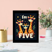 Giraffe cool 5e fête d'anniversaire 5 ans bébé (Mariage)