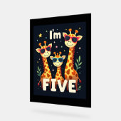 Giraffe cool 5e fête d'anniversaire 5 ans bébé (Angle)