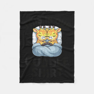 Giraffe Couple Cute Love This Is Our Cuddle Fleece Deken