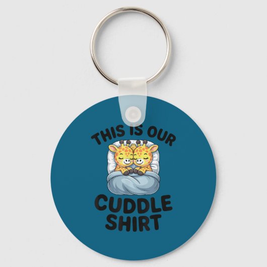 Giraffe Couple Cute Love This Is Our Cuddle Sleutelhanger (Voorkant)