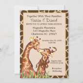 Giraffe Couple Faire-part de mariage (Devant)