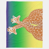 Giraffe Couple Fleece Blanket (Voorkant)