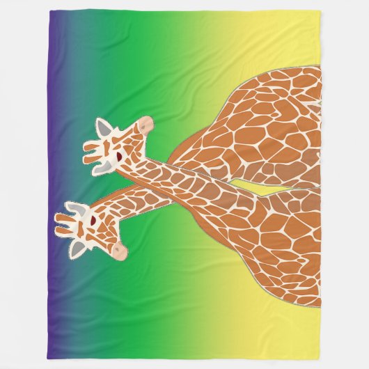 Giraffe Couple Fleece Blanket (Voorkant)