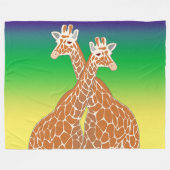 Giraffe Couple Fleece Blanket (Voorkant (Horizontaal))