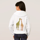 Giraffe Couple Sweat - shirt à capuche (Dos entier)